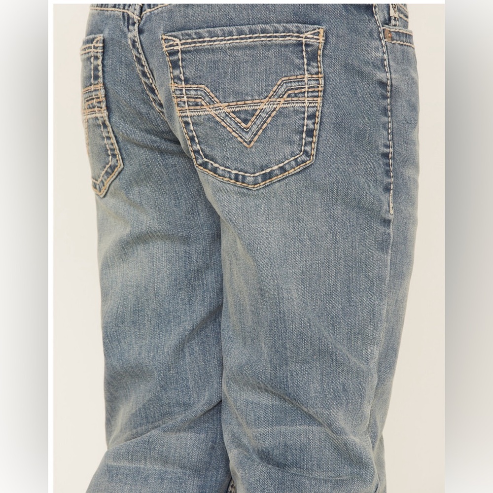 314.ROCK & ROLL DENIM BOYS' LIGHT WASH VINTAGE BOOTCUT JEANS